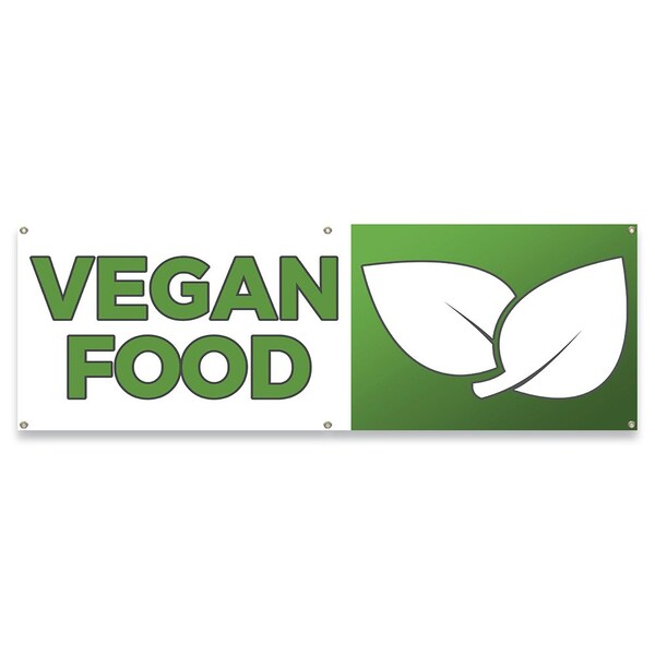 Vegan Food Banner Concession Stand Food Truck Single Sided